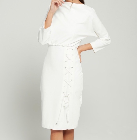 badgley mischka white dress
